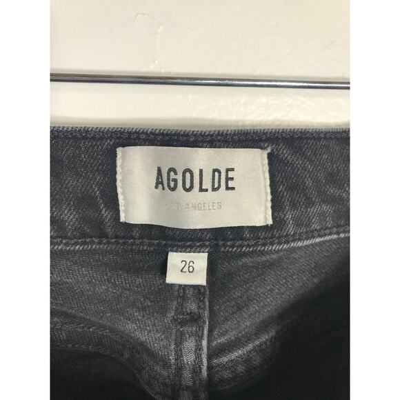 Agolde Nico Charcoal Gray Black Jeans Modern Capsule Denim Straight Leg 26 / 2 - Picture 4 of 11